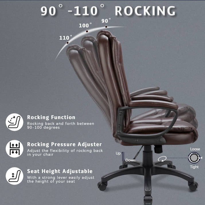 Home Office Chair, 400LBS 8Hours Heavy Duty Design, Ergonomic High Back Cushion Lumbar Back Support, Computer Desk Chair, Big and Tall Chair for Work