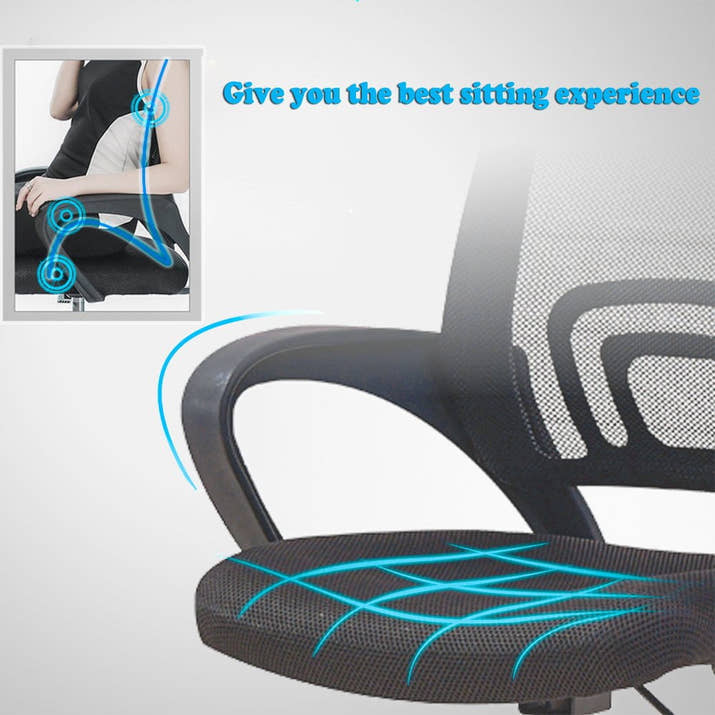 Ergonomic Office Chair, Lumbar Support, Adjustable Height with Armrests for Adults