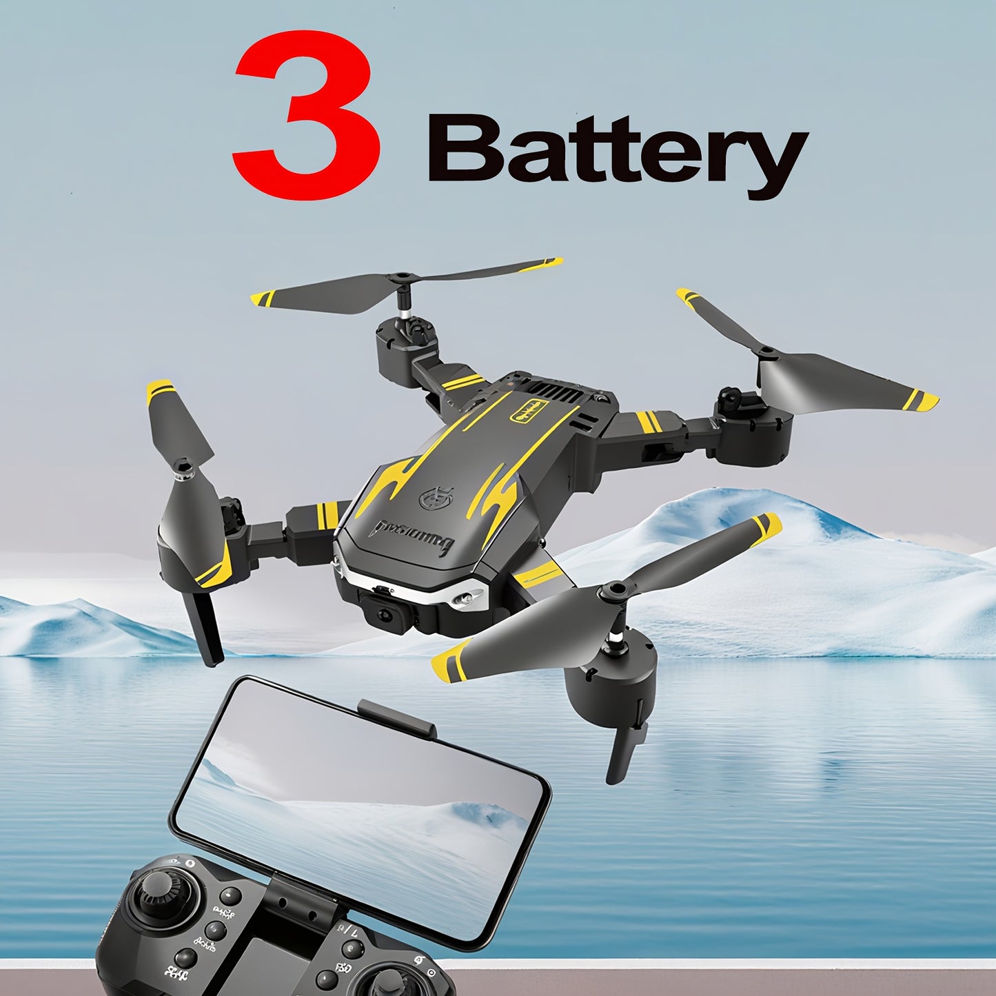 Drone with 4K HD Dual Cameras, 540° Obstacle Avoidance Brushless Motor, FPV Real-Time View