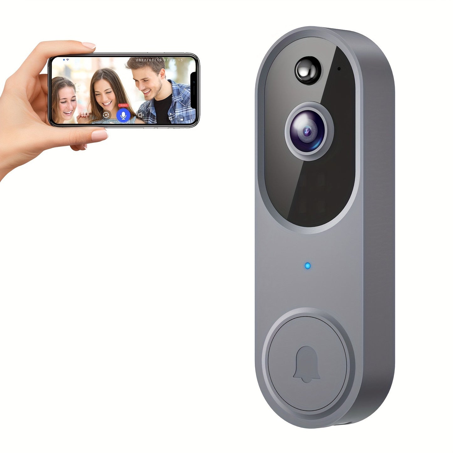 1080P Smart Wires Video Doorbell Camera with Chime Night