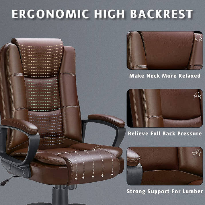 Home Office Chair, 400LBS 8Hours Heavy Duty Design, Ergonomic High Back Cushion Lumbar Back Support, Computer Desk Chair, Big and Tall Chair for Work