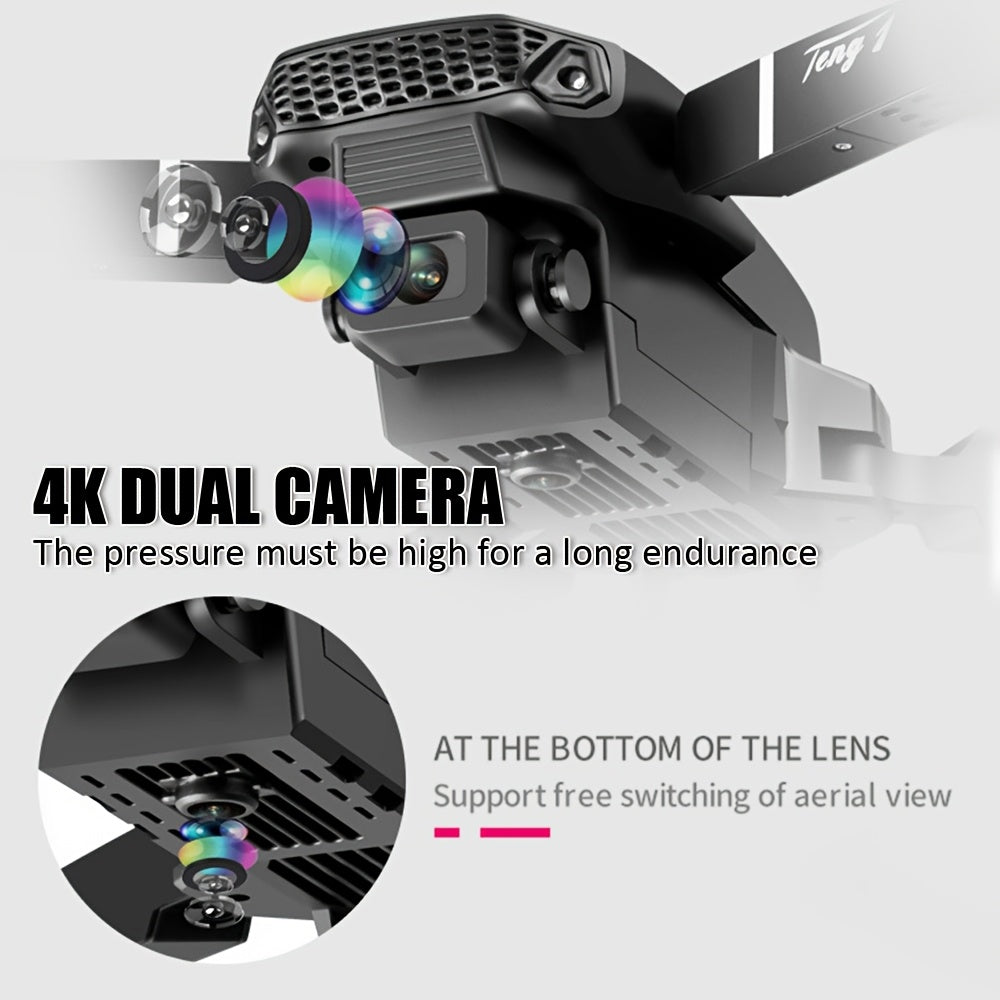 E88 Foldable Drone with Dual Camera, Obstacle Avoidance