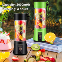12.85 Oz Rechargeable Portable Blender Cup, Electric USB Juicer Blender
