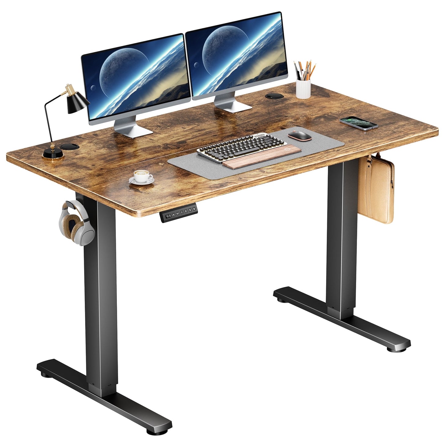Electric Adjustable Standing Desk 48 x 24 Inches & 55 x 24 Inches
