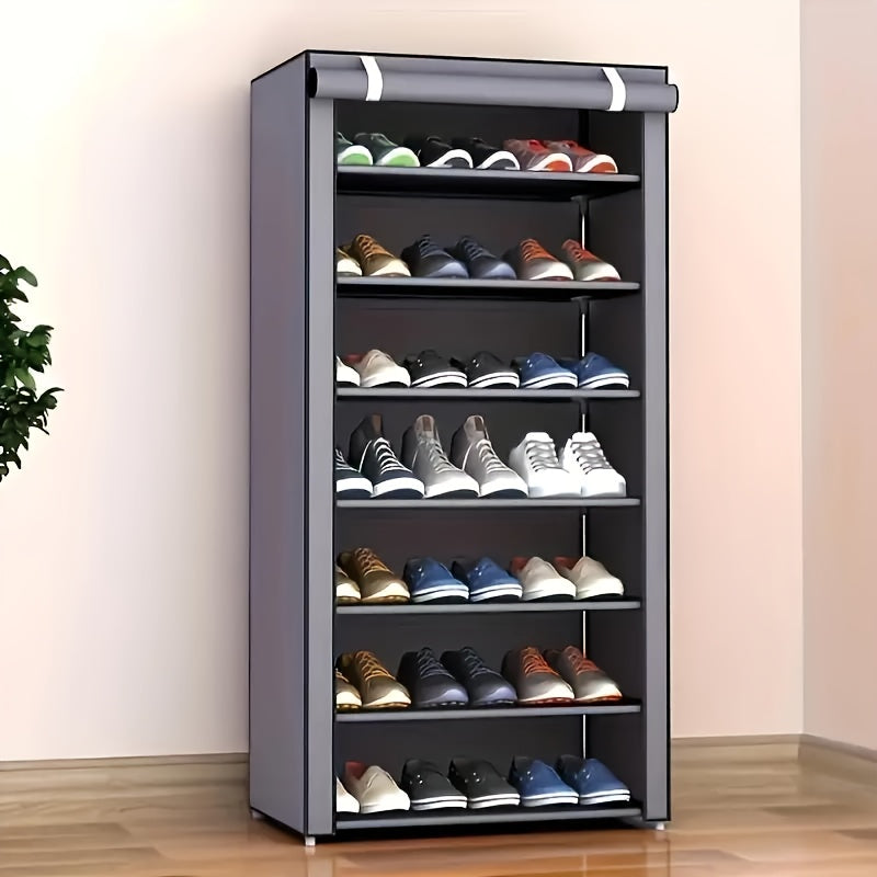 5-10 Layer Shoe Rack with Non-woven Fabric Cover, Easy to Assemble, Portable Shoe Cabinet, Can Store 27-35 Pairs Of Shoes