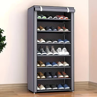 5-10 Layer Shoe Rack with Non-woven Fabric Cover, Easy to Assemble, Portable Shoe Cabinet, Can Store 27-35 Pairs Of Shoes