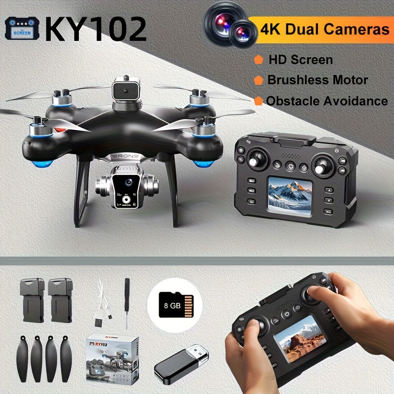 8K Drone with 2 Batteries Durable S116 MAX Brushless Optical Flow Drone with Dual Cameras, WIFI FPV, 360° Obstacle Avoidance