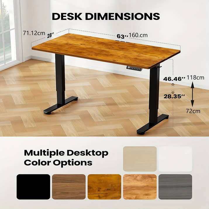 Large Adjustable Desk 55 inches to 71 inches x 28 to 30 inches
