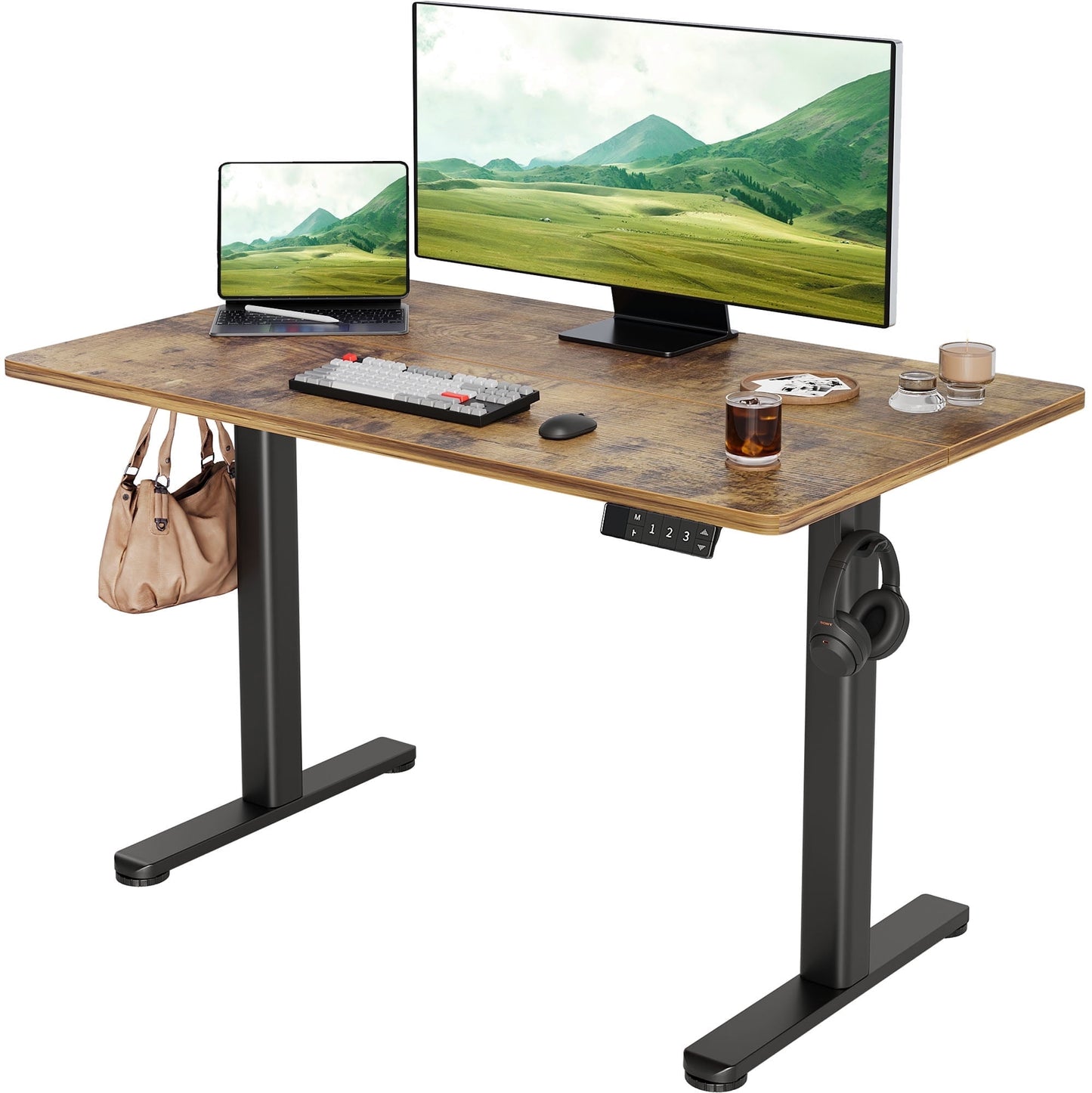 Electric Adjustable Standing Desk 48 x 24 Inches & 55 x 24 Inches