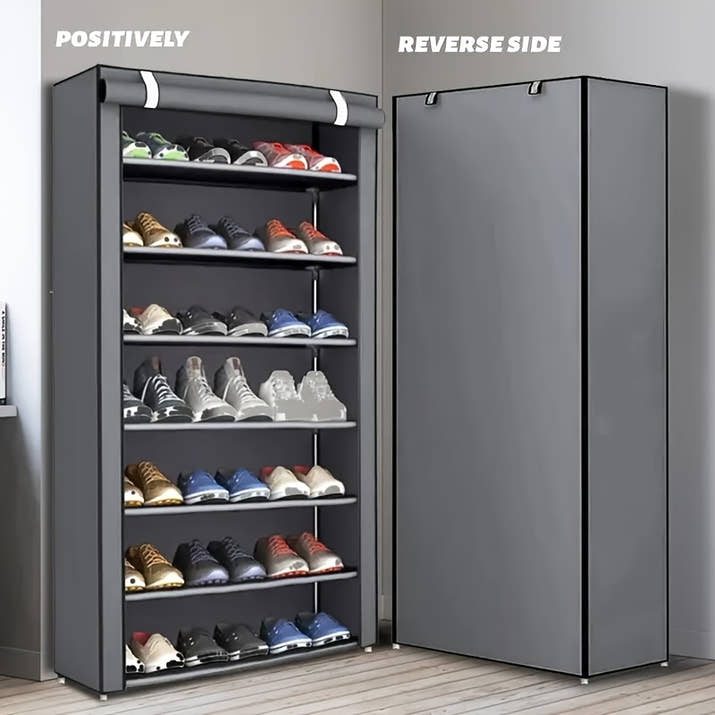 5-10 Layer Shoe Rack with Non-woven Fabric Cover, Easy to Assemble, Portable Shoe Cabinet, Can Store 27-35 Pairs Of Shoes