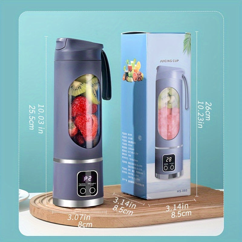 12.85 Oz Rechargeable Portable Blender Cup, Electric USB Juicer Blender