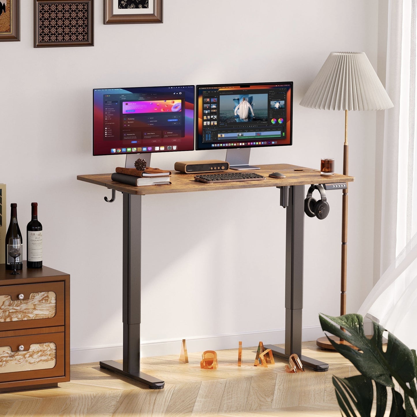 Electric Adjustable Standing Desk 48 x 24 Inches & 55 x 24 Inches