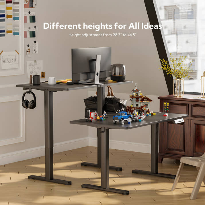 Electric Adjustable Standing Desk 48 x 24 Inches & 55 x 24 Inches