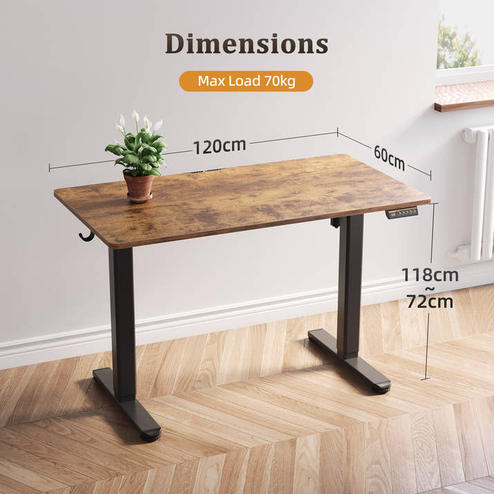 Electric Adjustable Standing Desk 48 x 24 Inches & 55 x 24 Inches