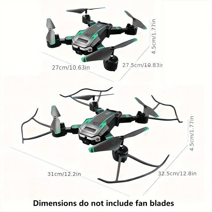 Drone with 4K HD Dual Cameras, 540° Obstacle Avoidance Brushless Motor, FPV Real-Time View