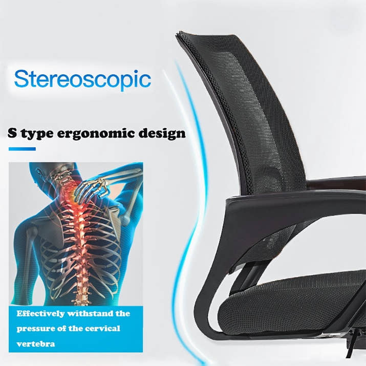Ergonomic Office Chair, Lumbar Support, Adjustable Height with Armrests for Adults