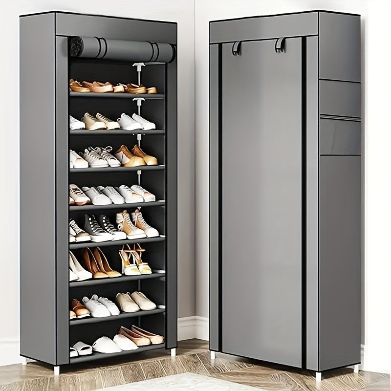 5-10 Layer Shoe Rack with Non-woven Fabric Cover, Easy to Assemble, Portable Shoe Cabinet, Can Store 27-35 Pairs Of Shoes