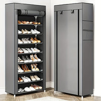 5-10 Layer Shoe Rack with Non-woven Fabric Cover, Easy to Assemble, Portable Shoe Cabinet, Can Store 27-35 Pairs Of Shoes