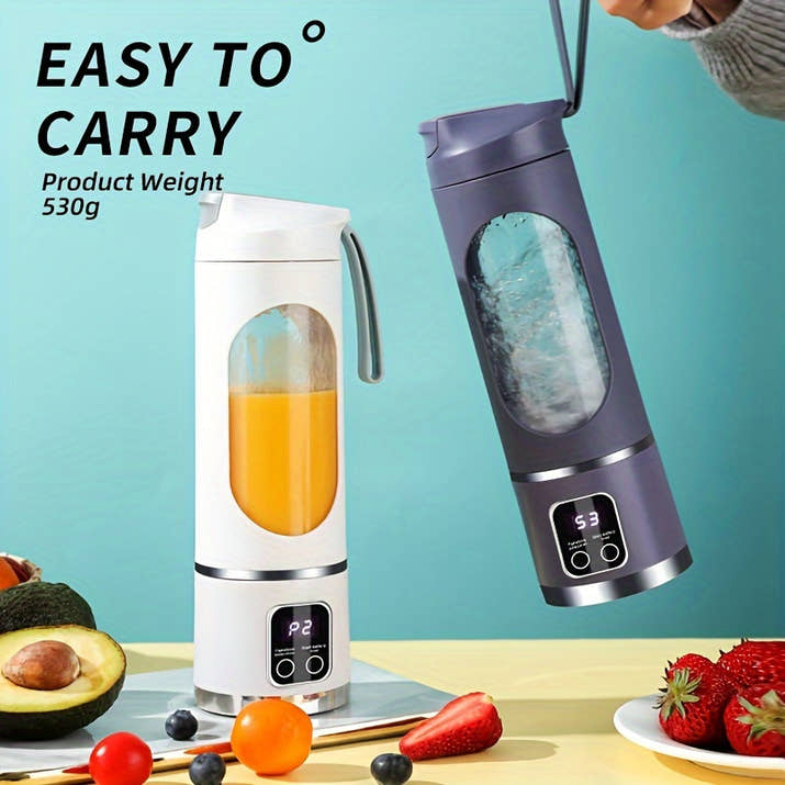 12.85 Oz Rechargeable Portable Blender Cup, Electric USB Juicer Blender