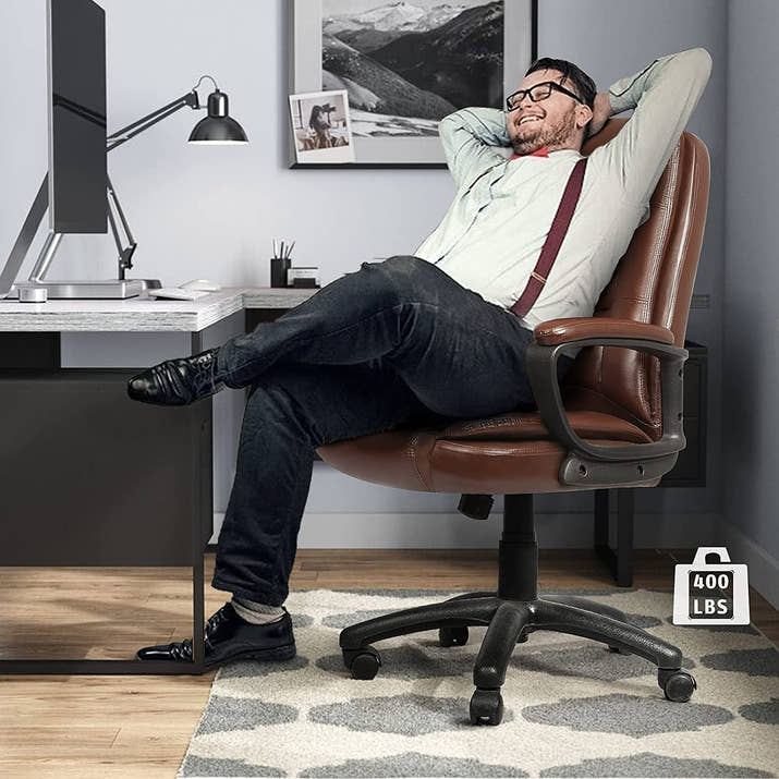 Home Office Chair, 400LBS 8Hours Heavy Duty Design, Ergonomic High Back Cushion Lumbar Back Support, Computer Desk Chair, Big and Tall Chair for Work