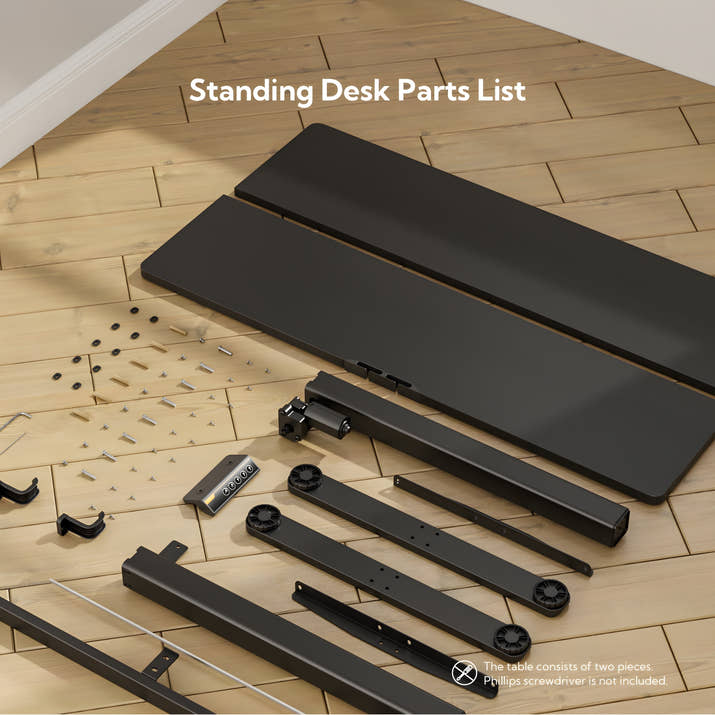 Electric Adjustable Standing Desk 48 x 24 Inches & 55 x 24 Inches