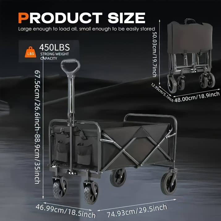 Heavy Duty Folding Cart 220LBS/ 450LBS/ 680LBS All Terrain Heavy Duty