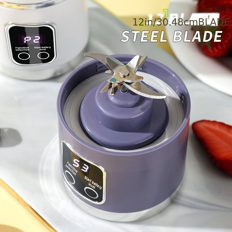 12.85 Oz Rechargeable Portable Blender Cup, Electric USB Juicer Blender