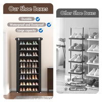 10-Tier Shoe Rack Organizer for Entryway, 27 Pairs Capacity Shoe Storage Shelf, 62.99*23.62*15.7 Inch, Black