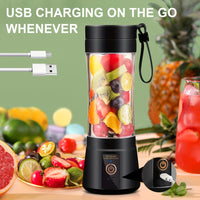 12.85 Oz Rechargeable Portable Blender Cup, Electric USB Juicer Blender