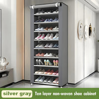 5-10 Layer Shoe Rack with Non-woven Fabric Cover, Easy to Assemble, Portable Shoe Cabinet, Can Store 27-35 Pairs Of Shoes