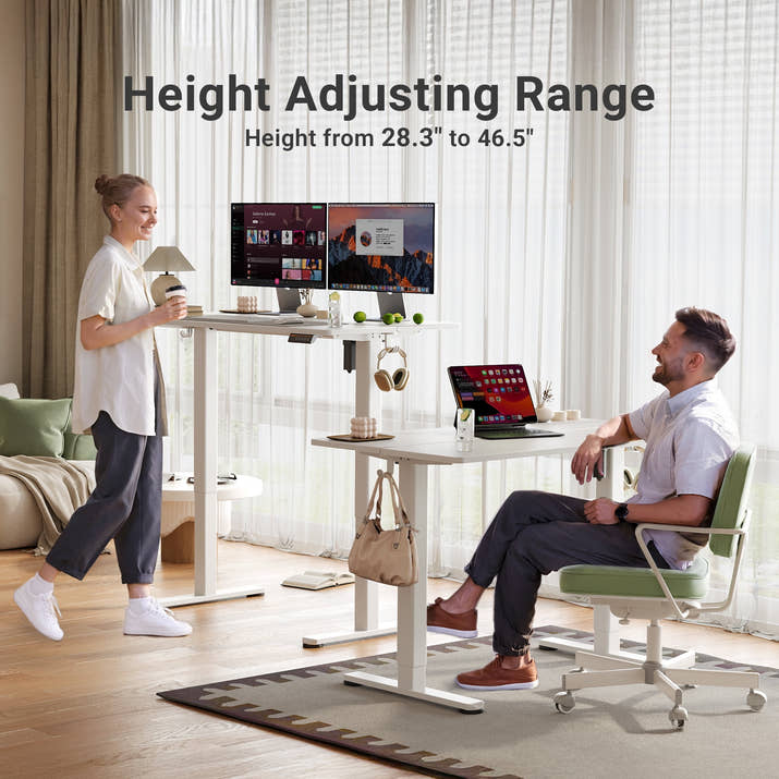 Electric Adjustable Standing Desk 48 x 24 Inches & 55 x 24 Inches
