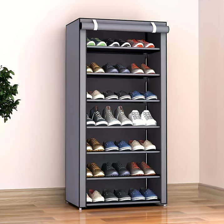 5-10 Layer Shoe Rack with Non-woven Fabric Cover, Easy to Assemble, Portable Shoe Cabinet, Can Store 27-35 Pairs Of Shoes