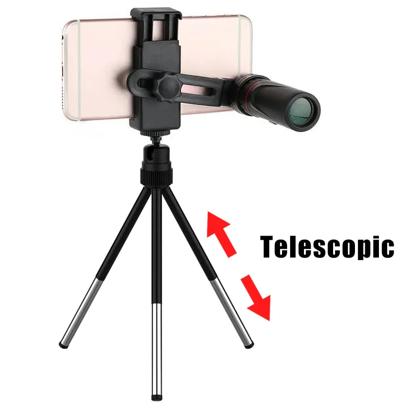 2000X24 HD Monocular Telescope Outdoor Mini Portable Zoom Telescope Phone Telescope Travel Hiking Camping Birdwatching Telescope