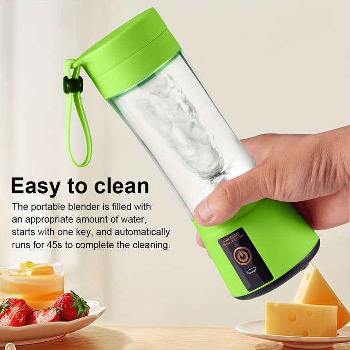 12.85 Oz Rechargeable Portable Blender Cup, Electric USB Juicer Blender