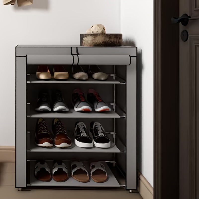 5-10 Layer Shoe Rack with Non-woven Fabric Cover, Easy to Assemble, Portable Shoe Cabinet, Can Store 27-35 Pairs Of Shoes