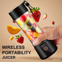 12.85 Oz Rechargeable Portable Blender Cup, Electric USB Juicer Blender