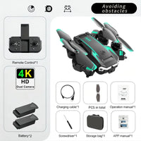 Drone with 4K HD Dual Cameras, 540° Obstacle Avoidance Brushless Motor, FPV Real-Time View