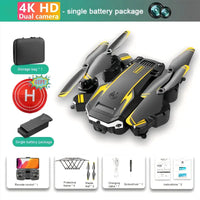 Drone with 4K HD Dual Cameras, 540° Obstacle Avoidance Brushless Motor, FPV Real-Time View
