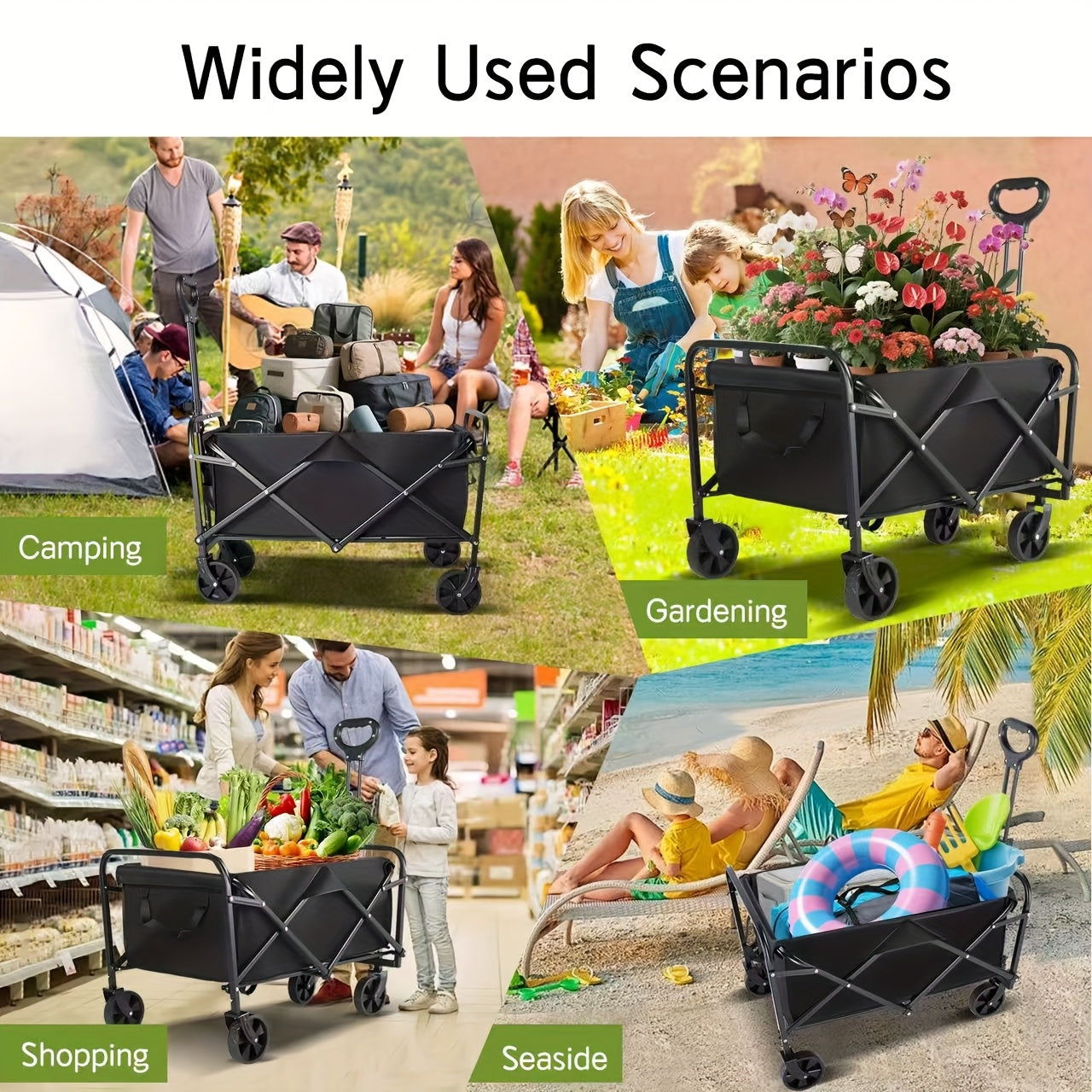 Heavy Duty Folding Cart 220LBS/ 450LBS/ 680LBS All Terrain Heavy Duty