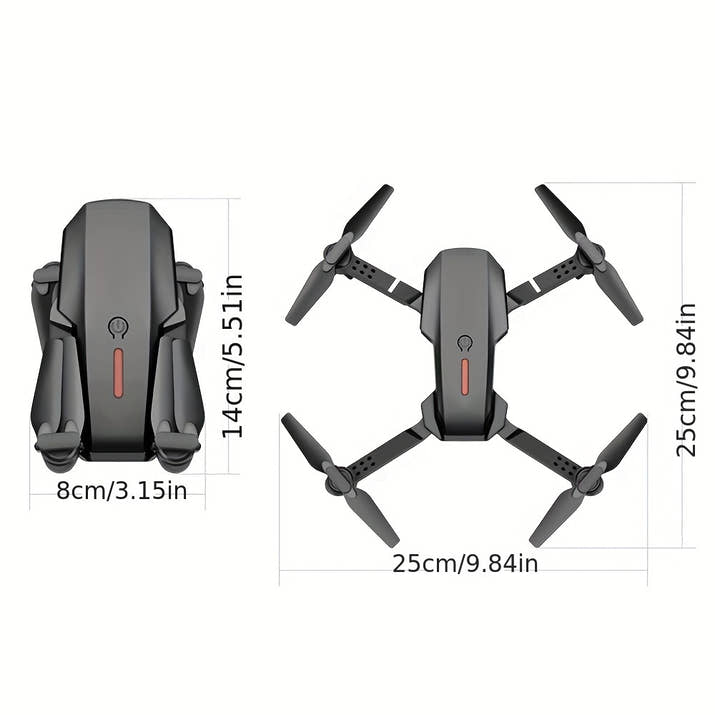 E88 Foldable Drone with Dual Camera, Obstacle Avoidance