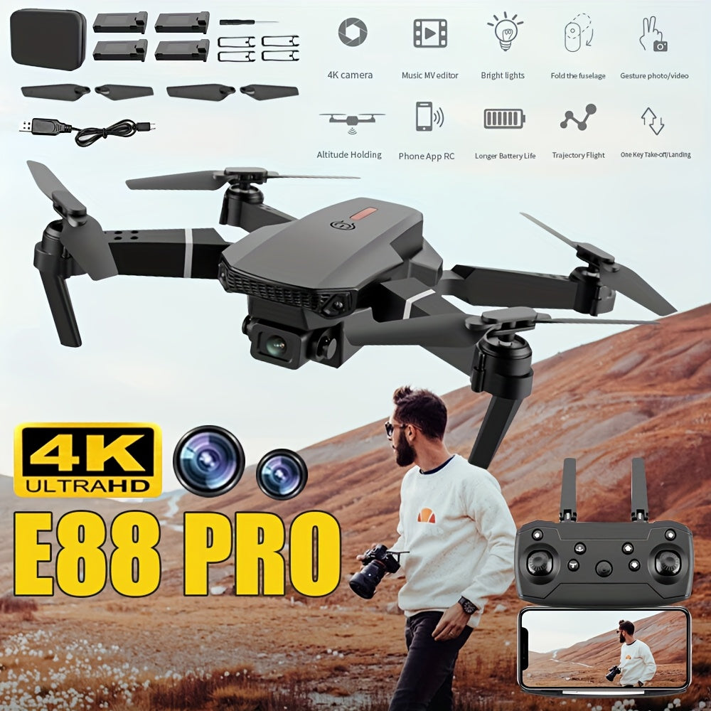 E88 Foldable Drone with Dual Camera, Obstacle Avoidance