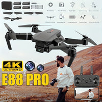 E88 Foldable Drone with Dual Camera, Obstacle Avoidance