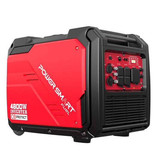 PowerSmart 4800W Gas Powered Inverter Generator CO Detect with Manual Start Portable wheel,for Outdoor