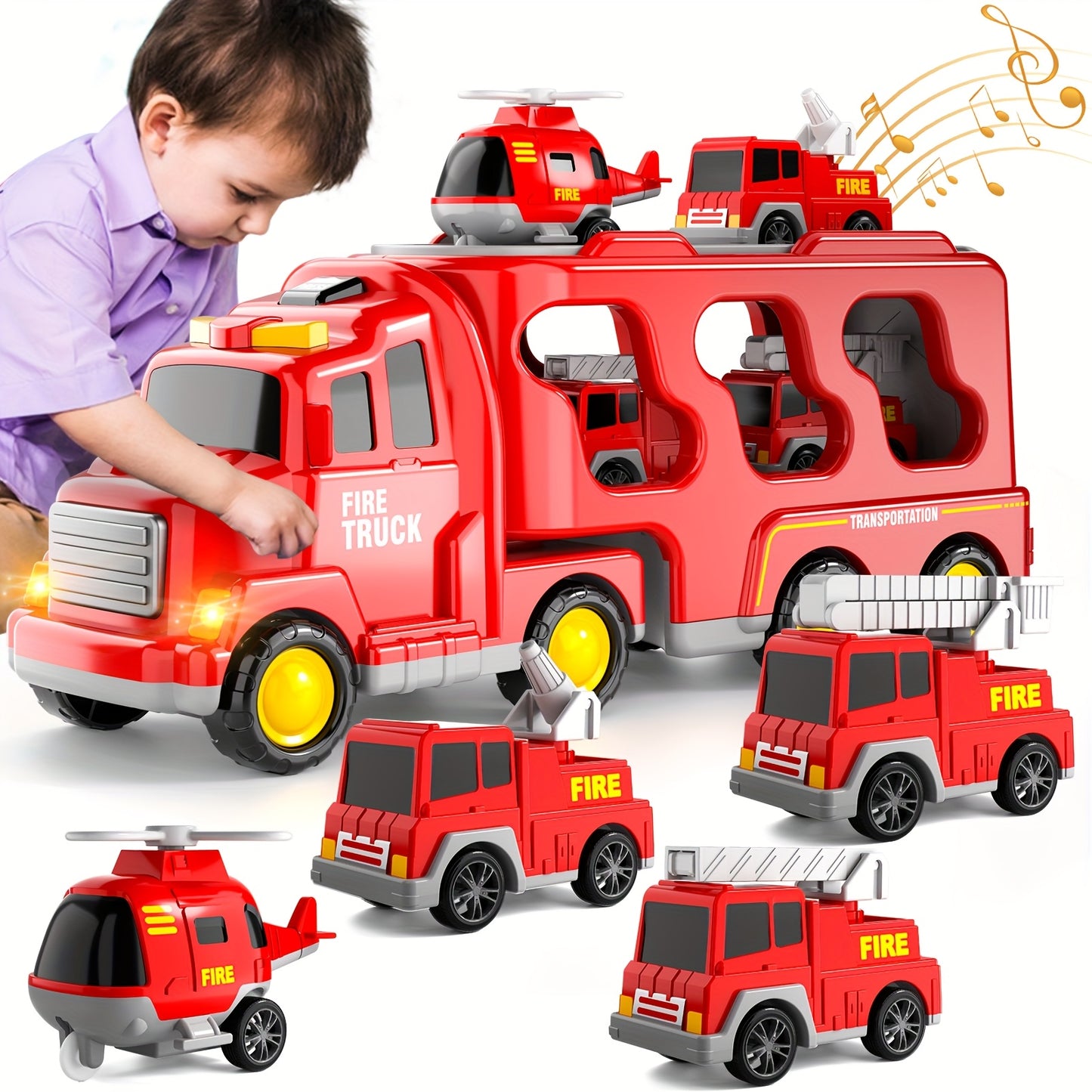 Toy Trucks For Boys, Fire Truck, City Truck & Engineering Truck