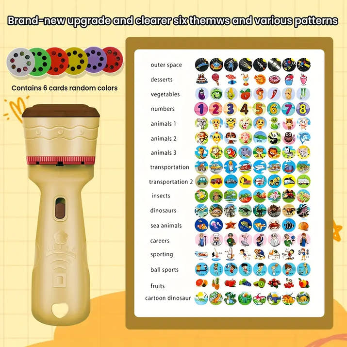 Interactive Youngsters' Projection Toy with 48 Fun Patterns