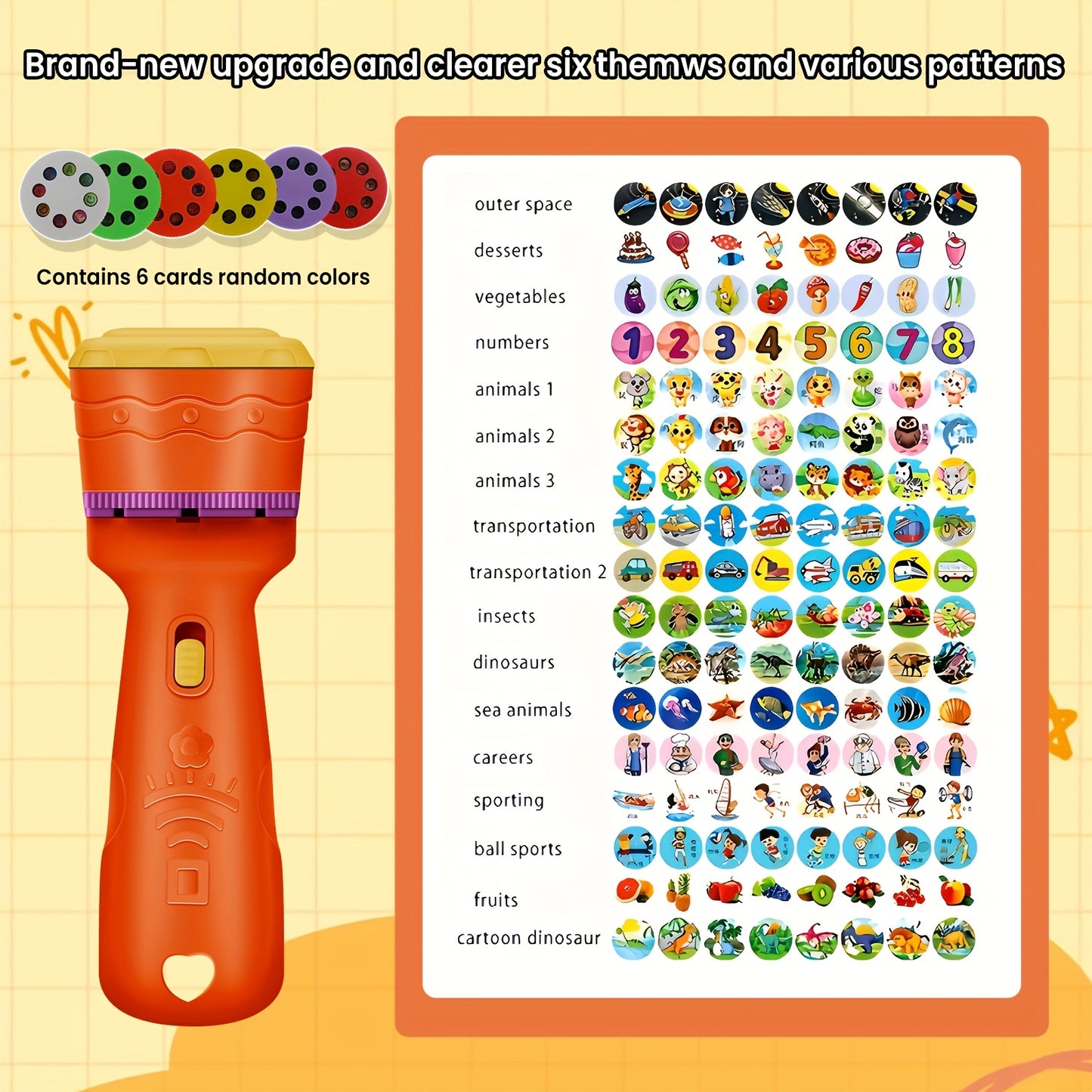 Interactive Youngsters' Projection Toy with 48 Fun Patterns