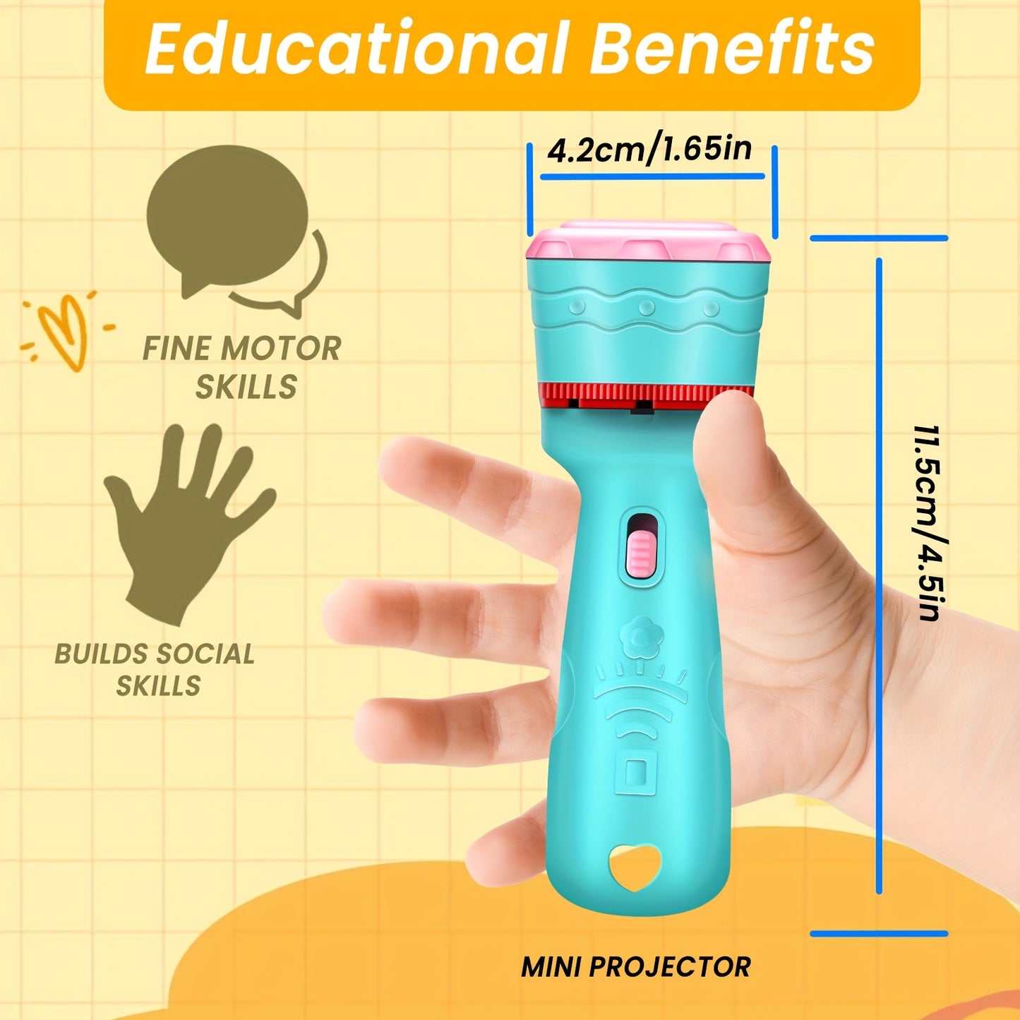 Interactive Youngsters' Projection Toy with 48 Fun Patterns